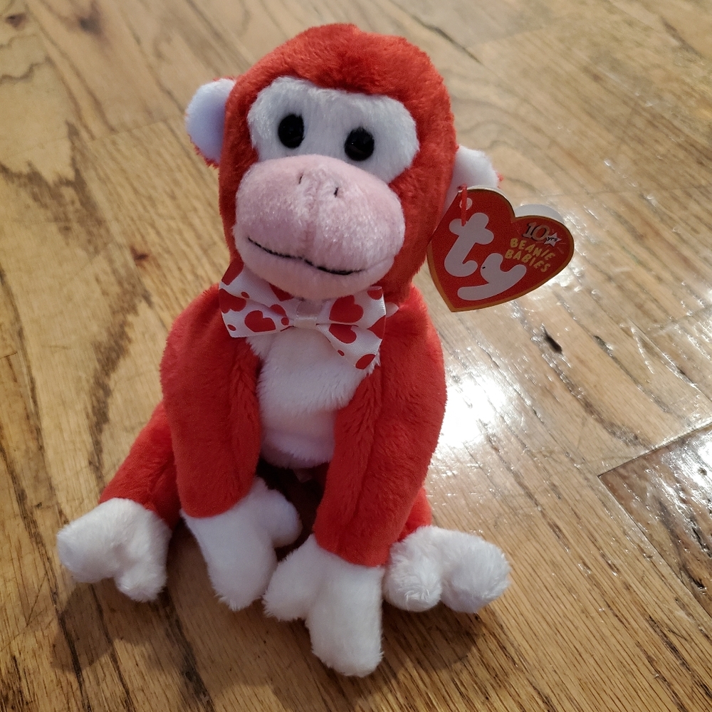 Valentine the Monkey Beanie Baby